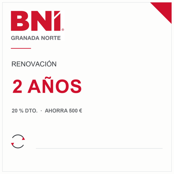 RENOVACIÓN MIEMBRO MEMBRESÍA 2 AÑOS